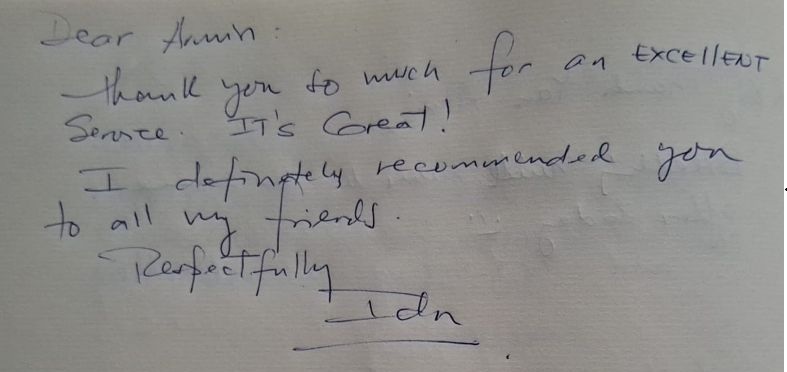 Guestbook entry